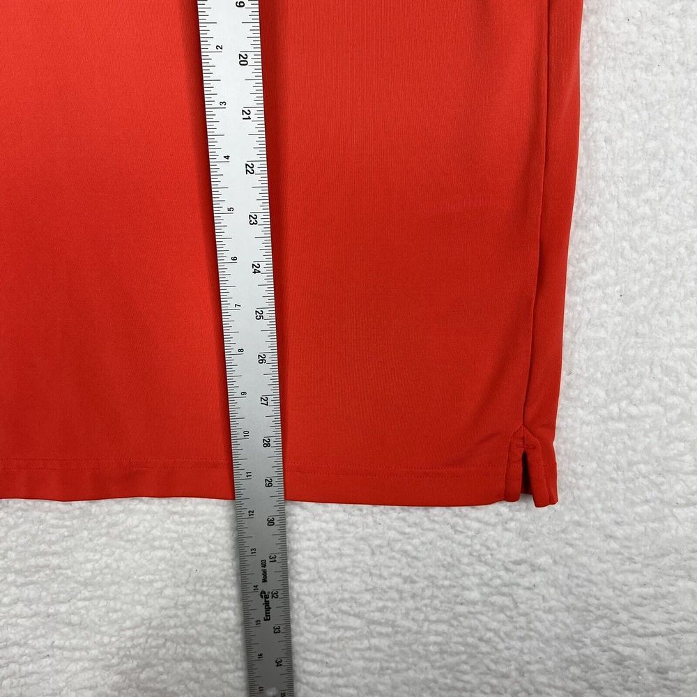 Under Armour Shirt Mens Large Red Orange Striped Polo Heatgear Short Sleeve Golf - Picture 11 of 14